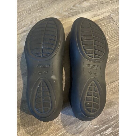 CROCS Kadee Slingback Ballet Black Flats Slip On Comfort Shoes Women's Size 9 - Picture 5 of 9